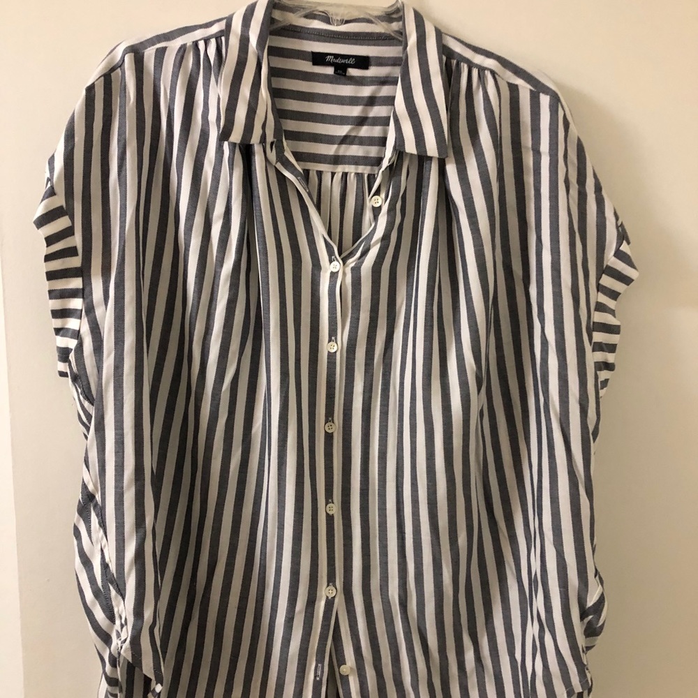 Madewell Button Down Central Striped Top